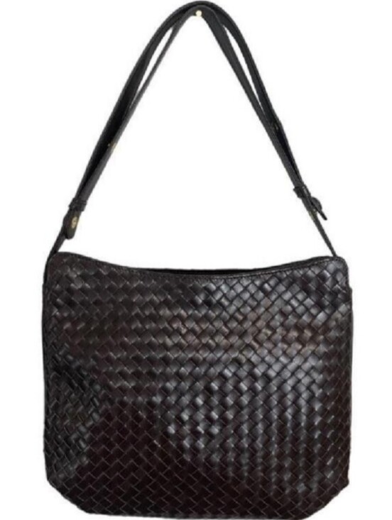 LALO HANDBAGS Handbags - NWOT LALO Fine Italian LUXURY Woven LEATHER Brown Shoulder Bag
